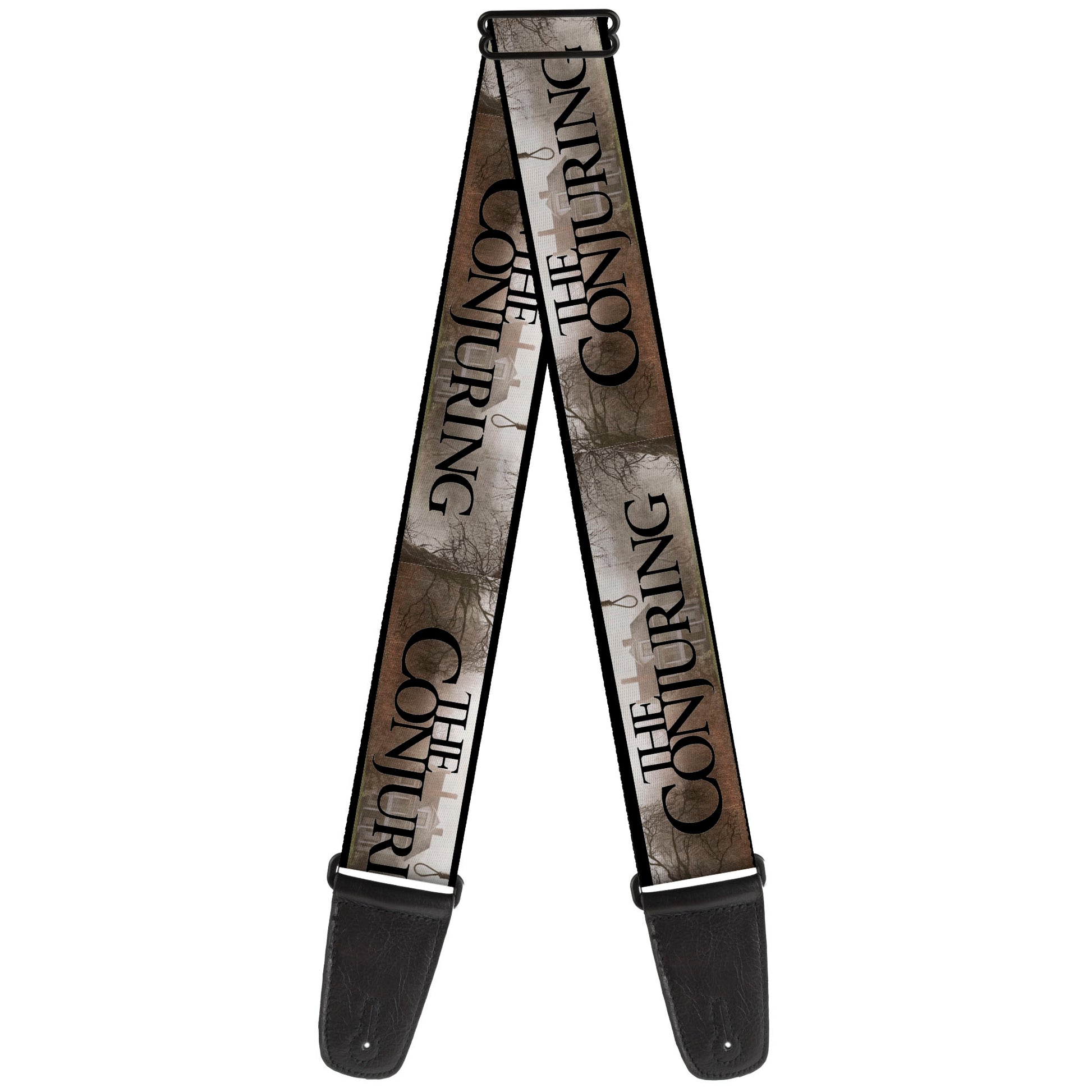 Guitar Strap - THE CONJURING House Scene and Title Logo Grays/Black Guitar Straps The Conjuring