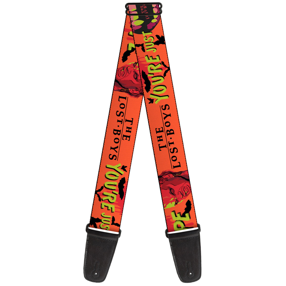 Guitar Strap - The Lost Boys YOU'RE JUST MY BLOOD TYPE David Pose Orange/Black Guitar Straps The Lost Boys