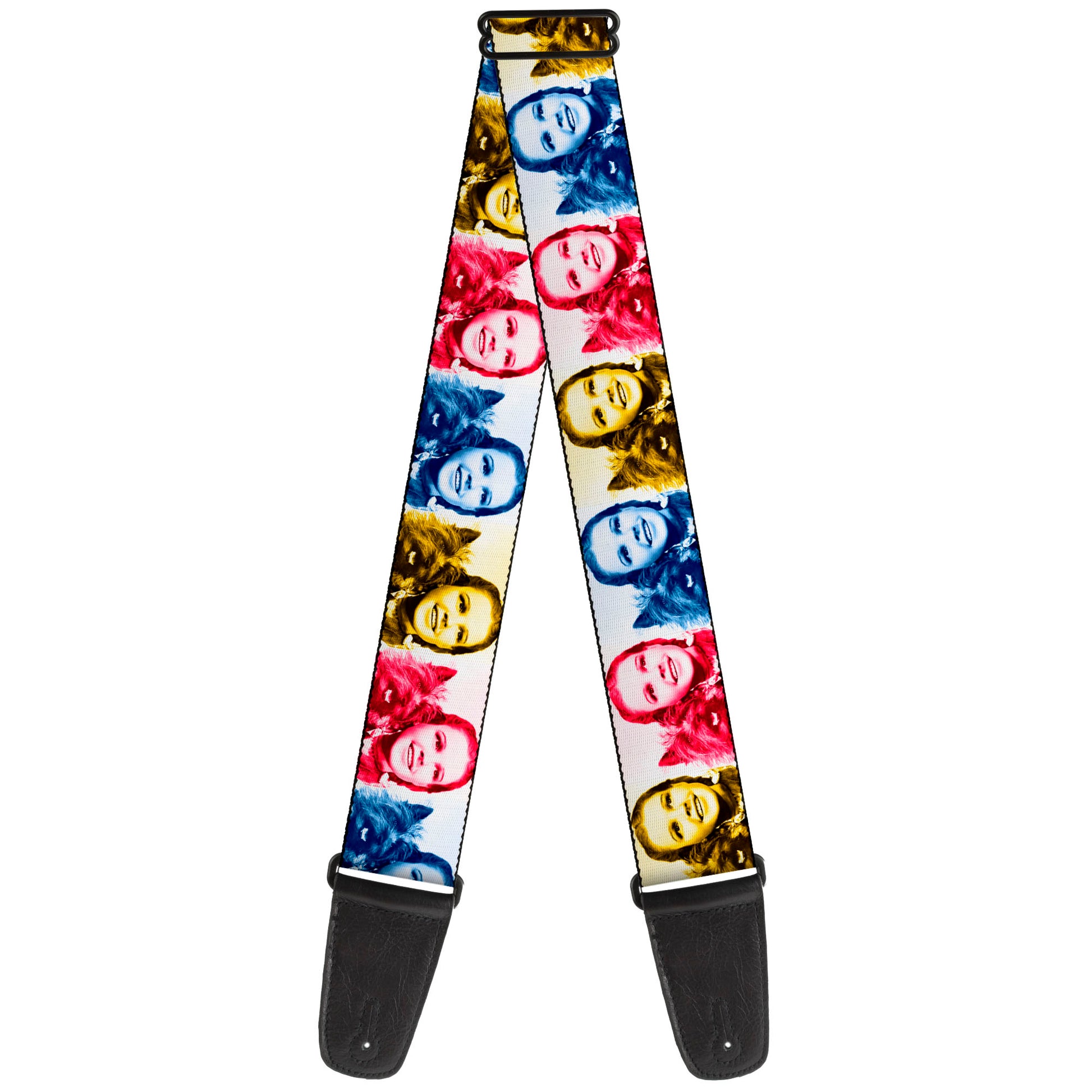 Guitar Strap - The Wizard of Oz Dorothy and Toto Pose Blocks Blues/Yellows/Reds Guitar Straps The Wizard of Oz