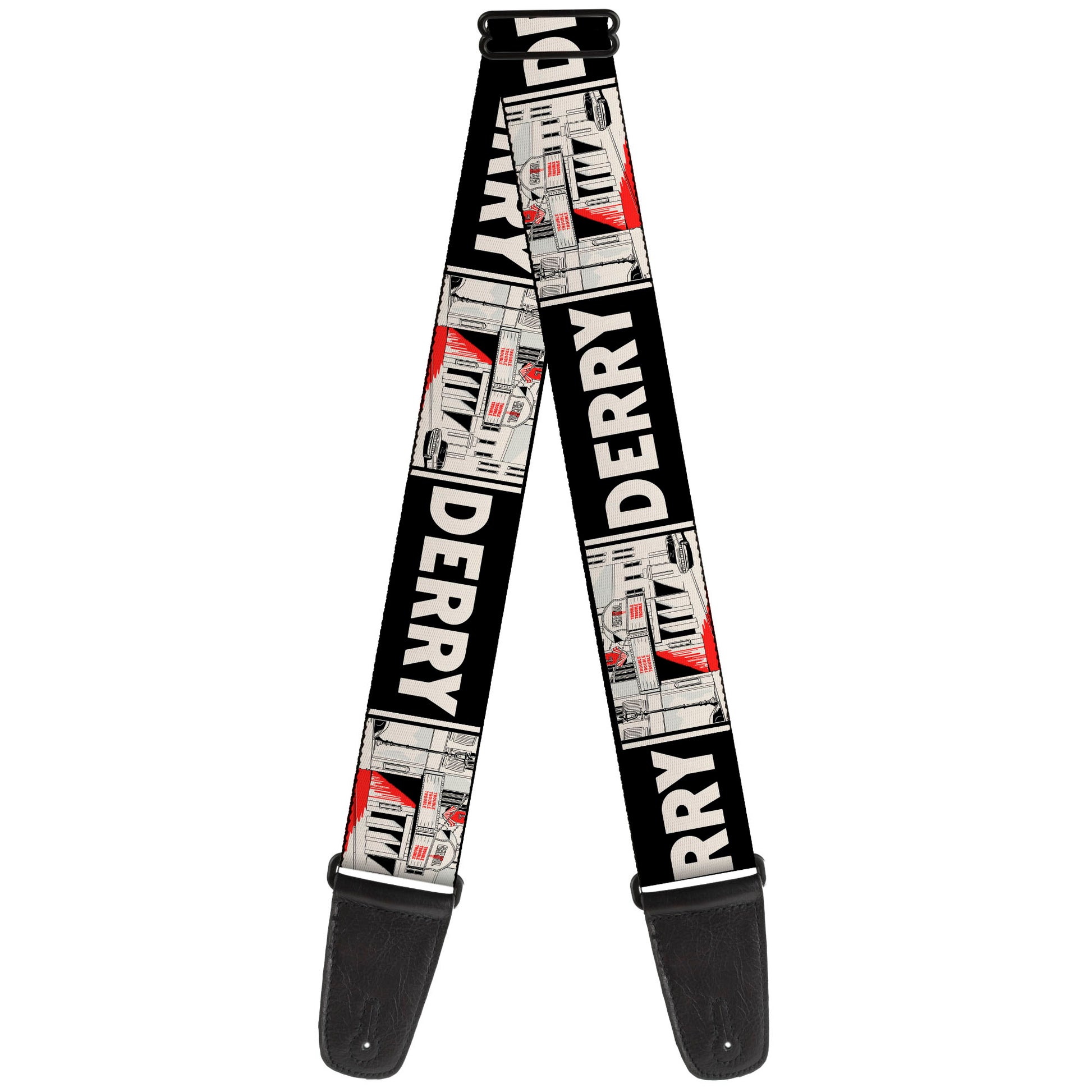 Guitar Strap - IT Welcome to Derry Vintage Movie Theatre Scene Black/White Guitar Straps IT
