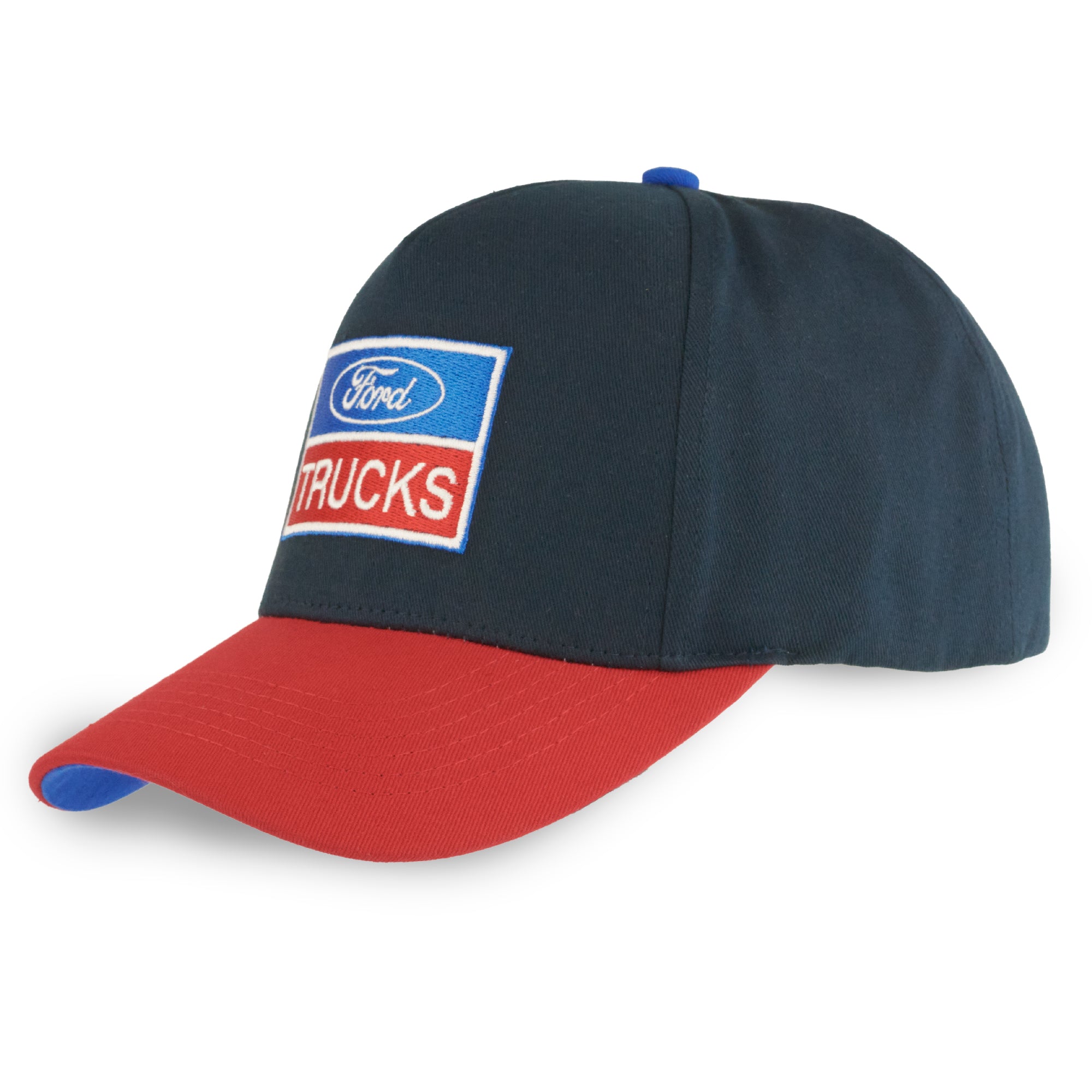 Snapback Hat - FORD TRUCKS Logo Embroidered Blue/Red Hats Ford