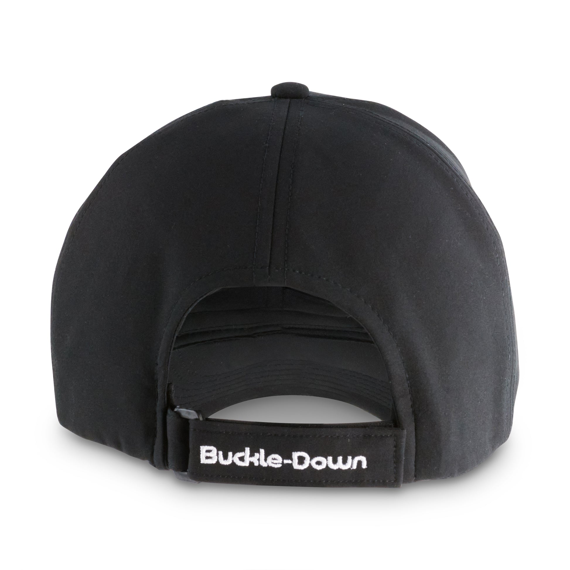 Velcro Back - Buckle-Down Wings Logo Black with White Print Hats Buckle-Down