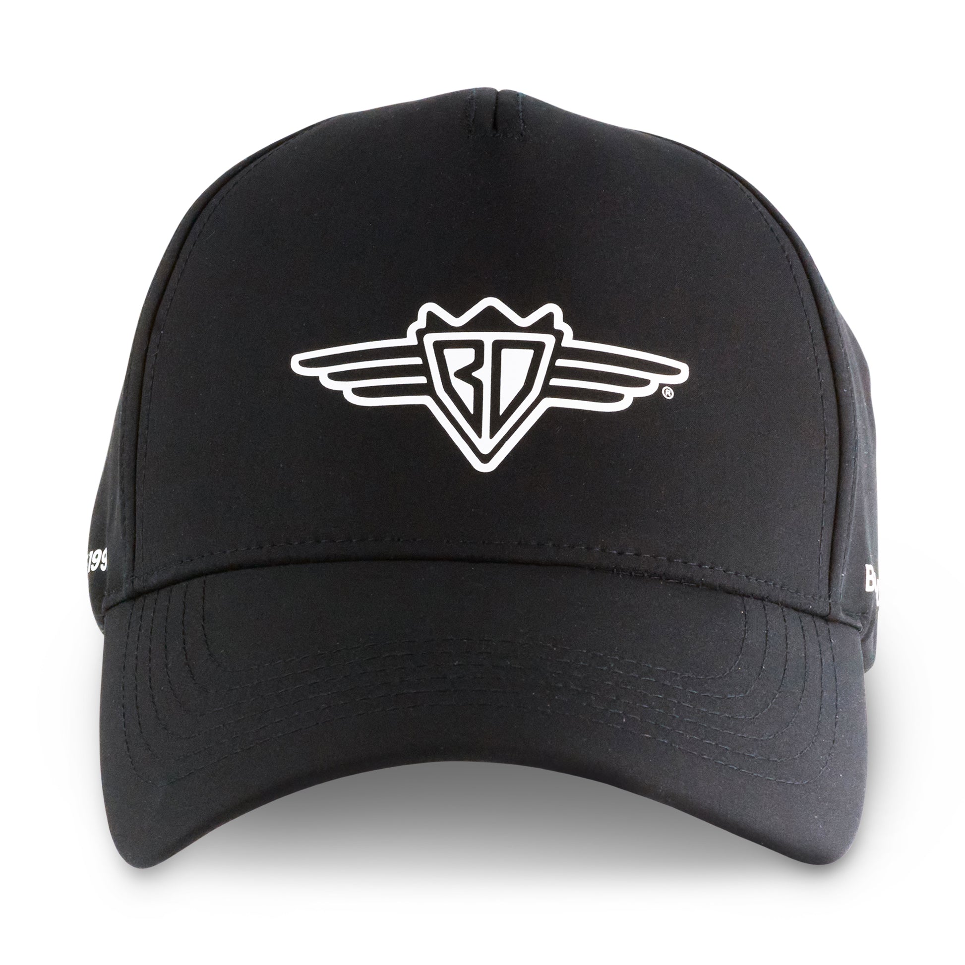 Velcro Back - Buckle-Down Wings Logo Black with White Print Hats Buckle-Down