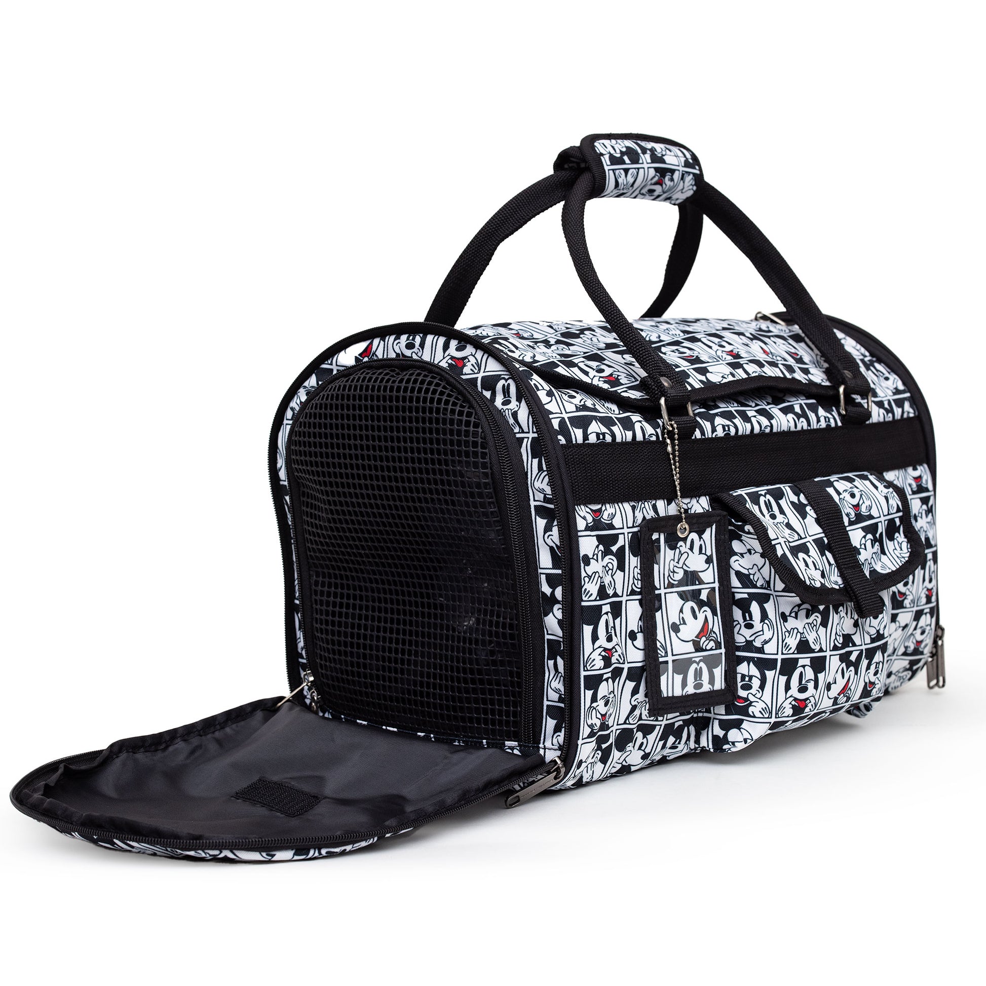 Pet Carrier - Mickey Mouse Expression Blocks White/Black/Red Pet Carriers Disney   