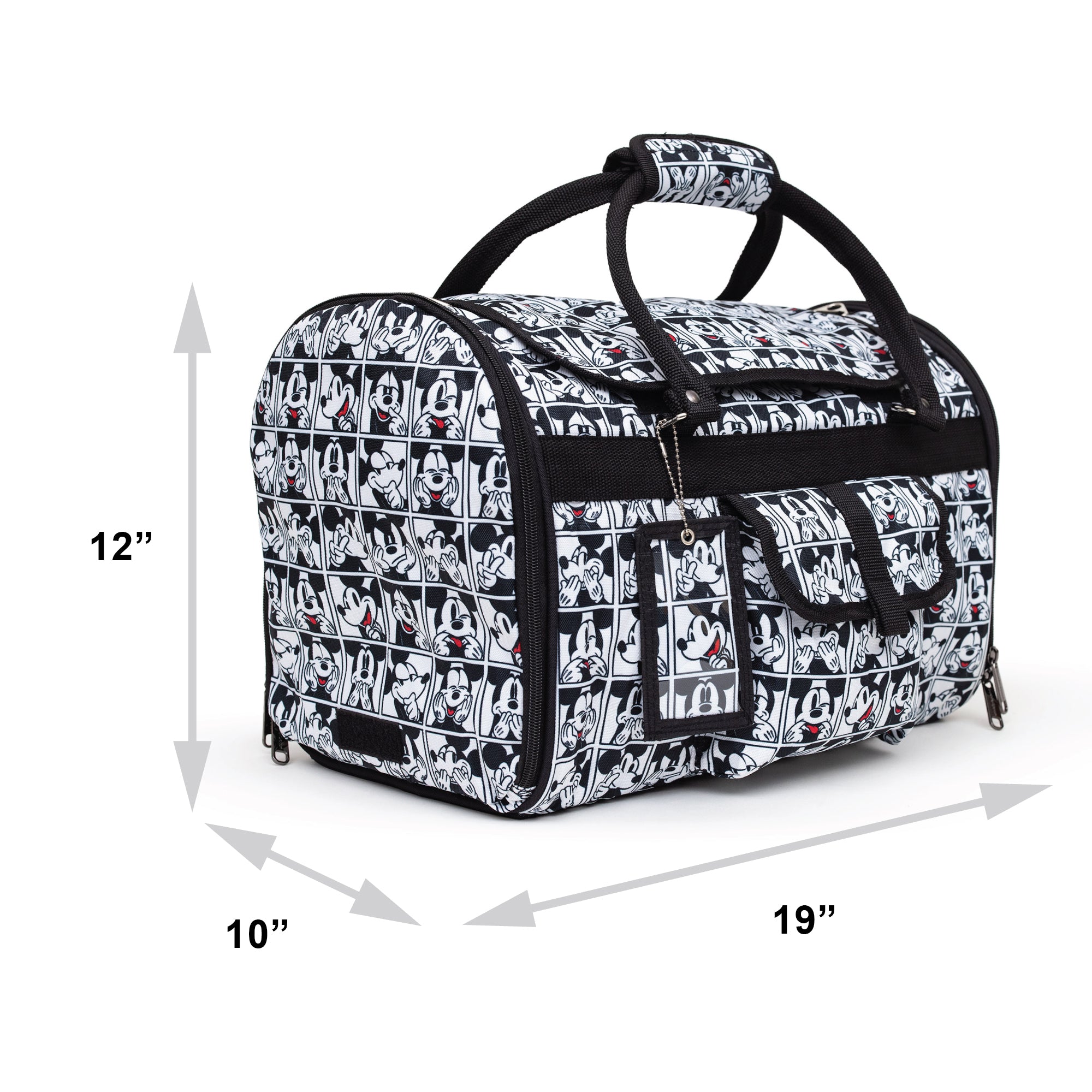 Pet Carrier - Mickey Mouse Expression Blocks White/Black/Red Pet Carriers Disney   