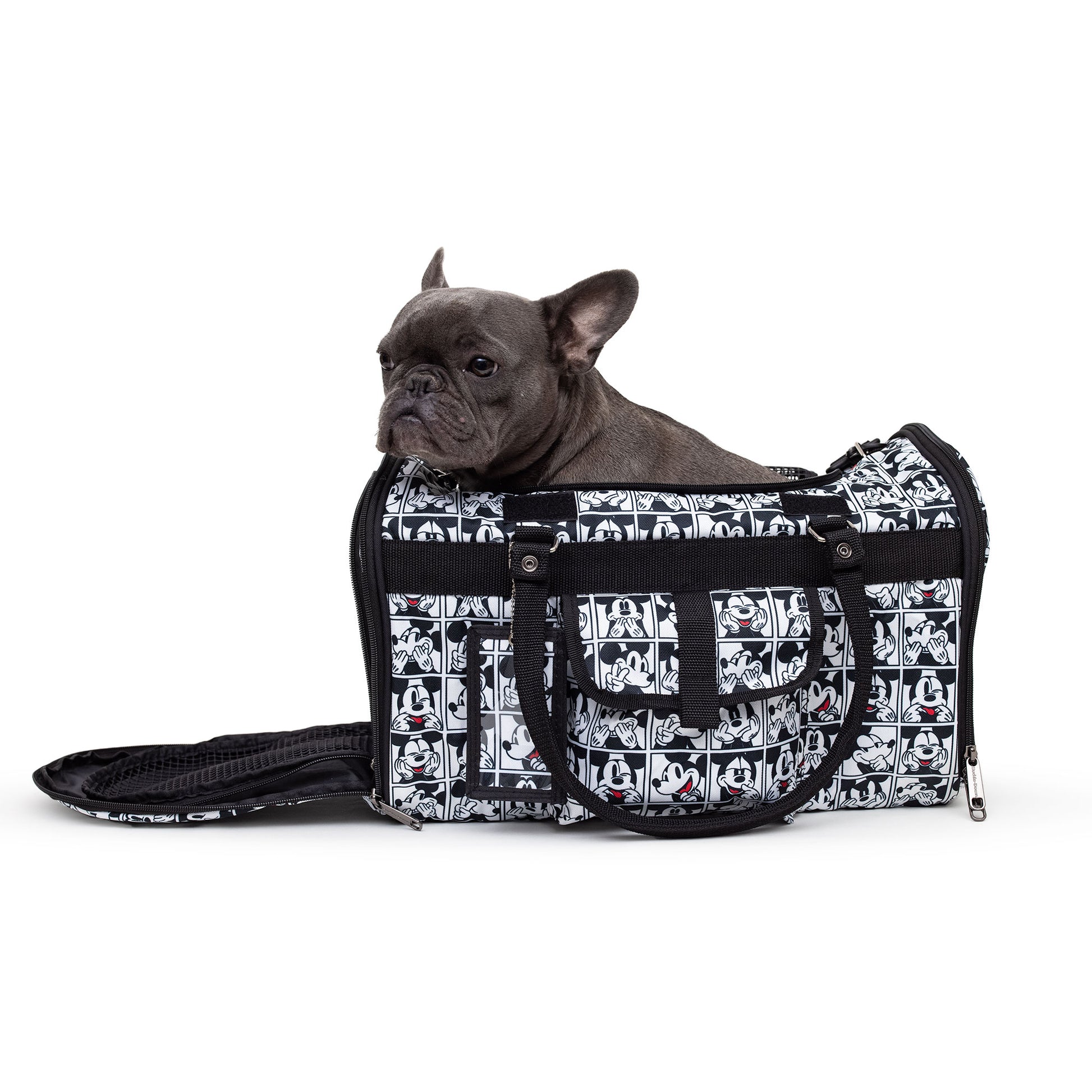Pet Carrier - Mickey Mouse Expression Blocks White/Black/Red Pet Carriers Disney   