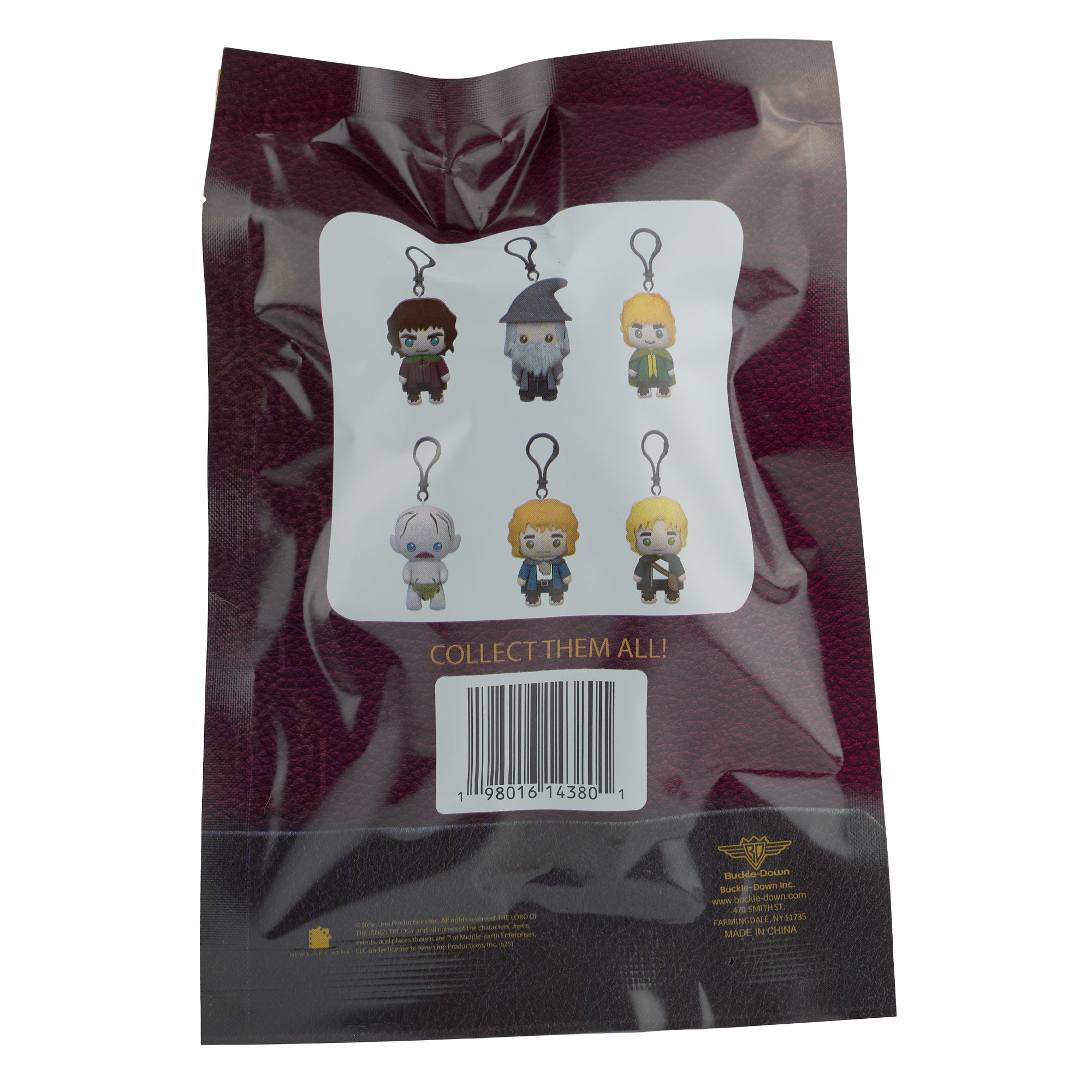 The Lord of the Rings Mystery Backpack Keychain Charm Blind Box Series, Gandalf, Gollum, Merry, Pippin, Frodo, or Samwise Blind Box Keychains The Lord of the Rings