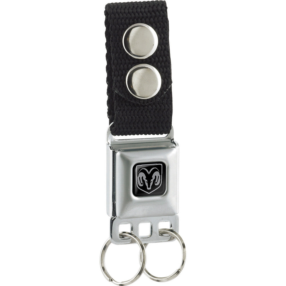 Keychain - Original Ram Head (NO Text) - Black/Silver Keychains Ram