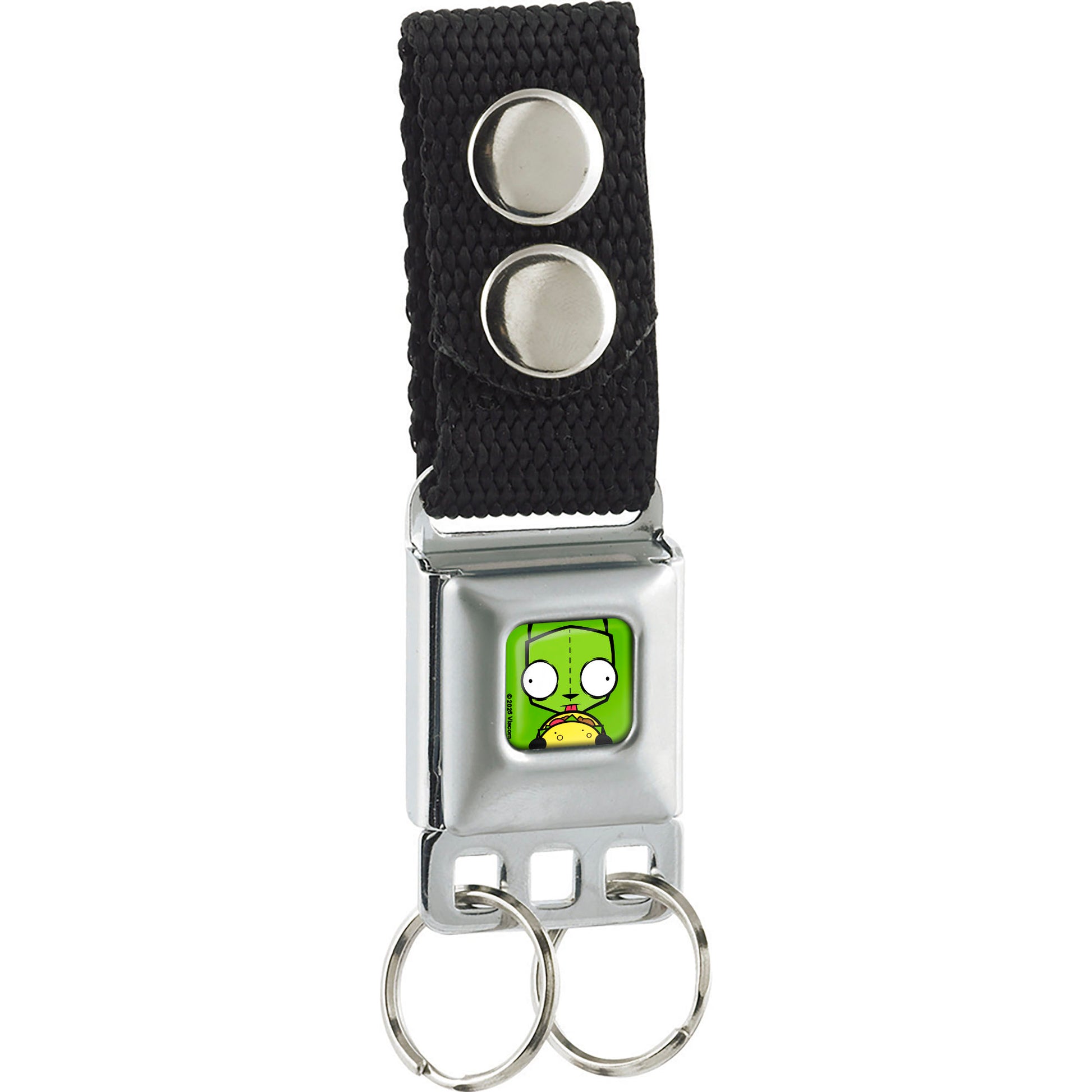 Keychain - Invader Zim GIR Taco Pose Full Color Green Keychains Invader Zim