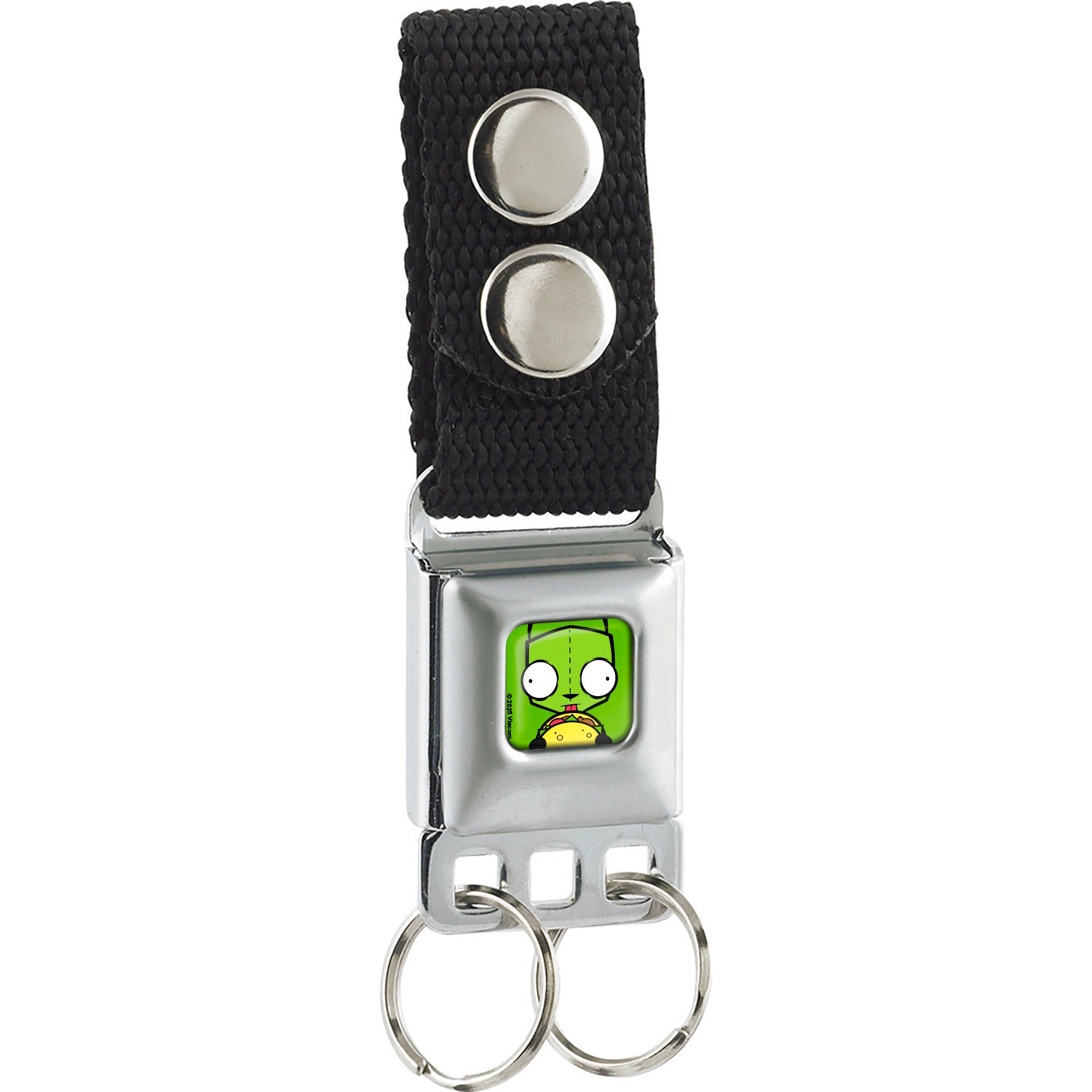 Keychain - Invader Zim GIR Taco Pose Full Color Green Keychains Invader Zim