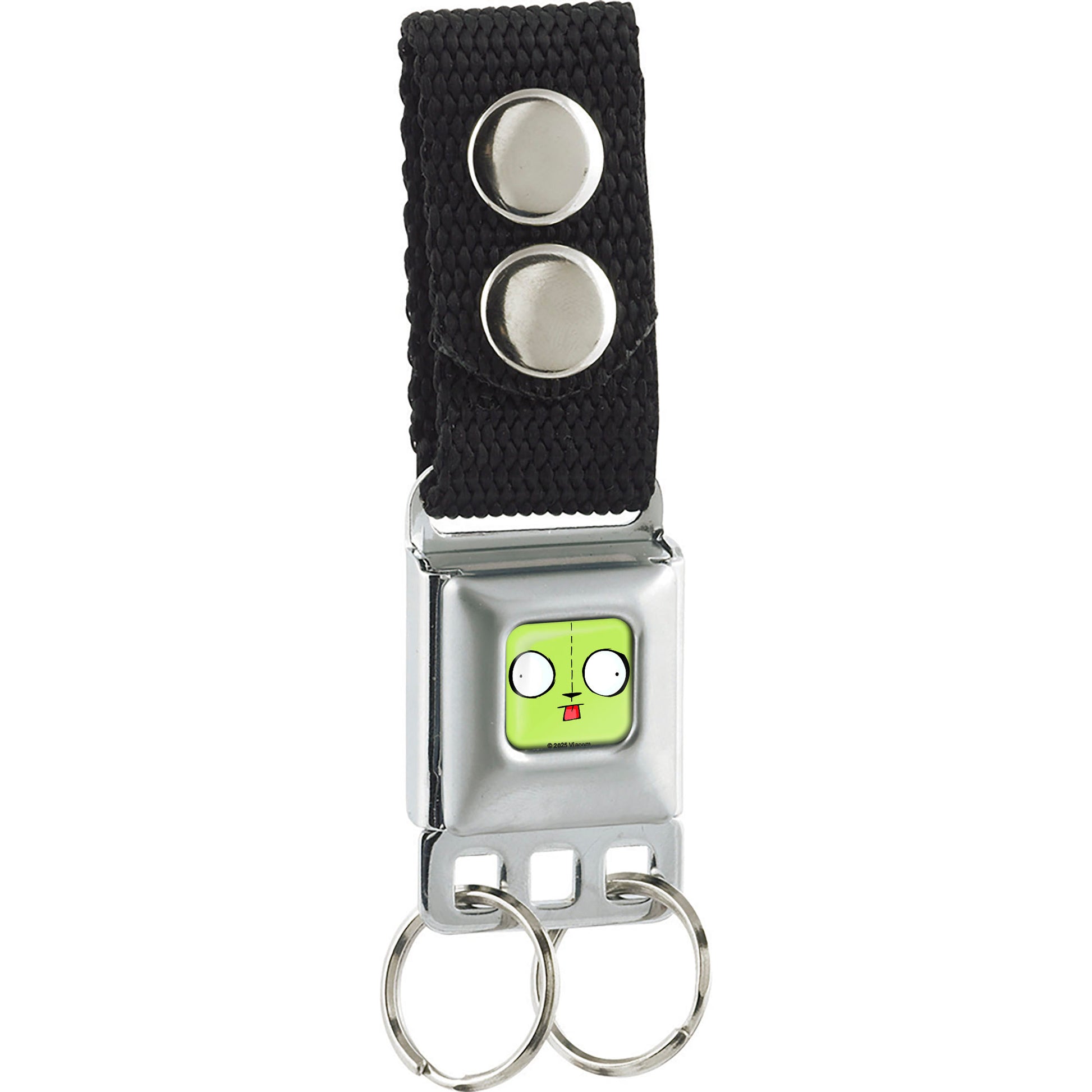 Keychain - Invader GIR Face Close-Up Full Color Green Keychains Invader Zim