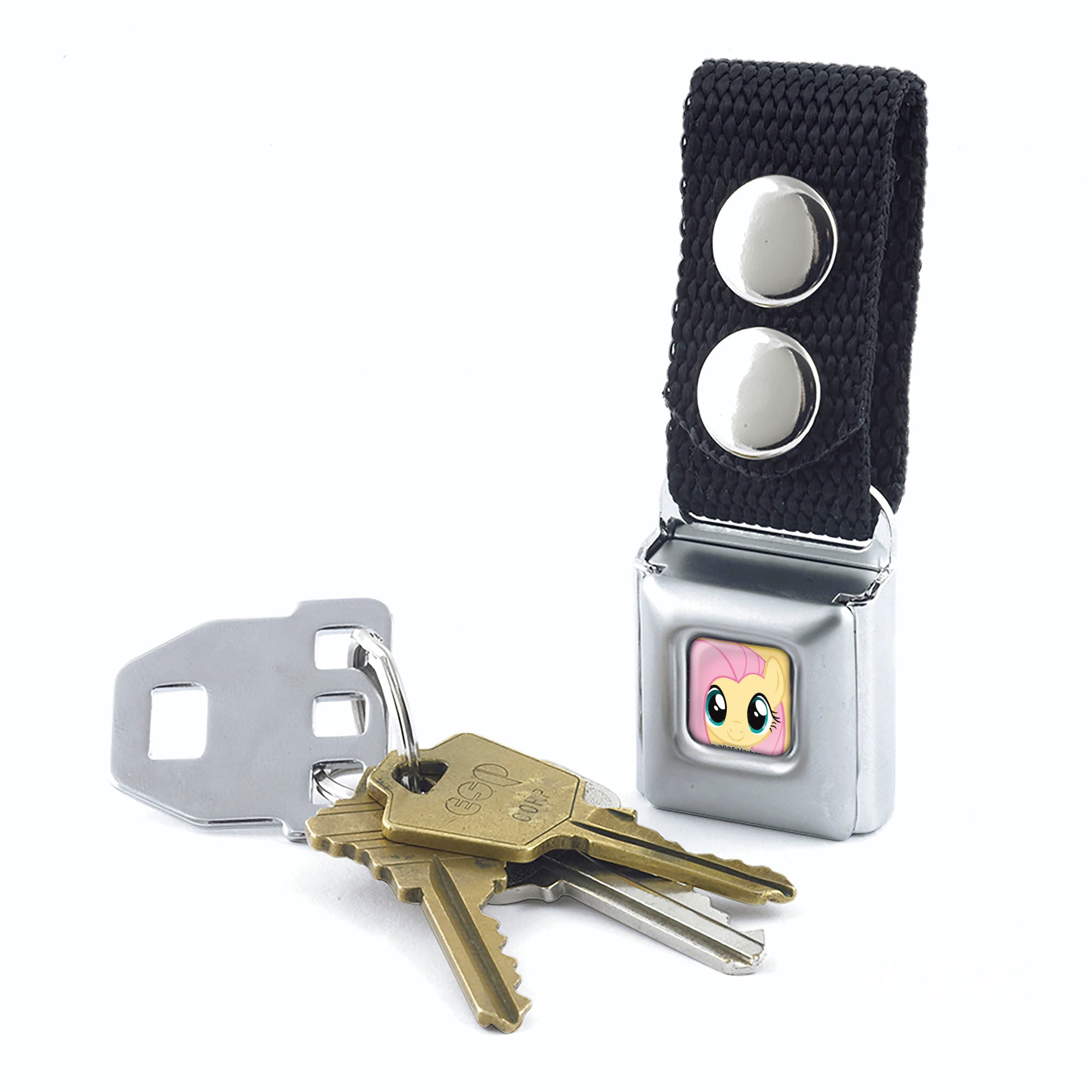 Keychain - My Little Pony Fluttershy Face Close-Up Full Color Yellow Keychains Hasbro