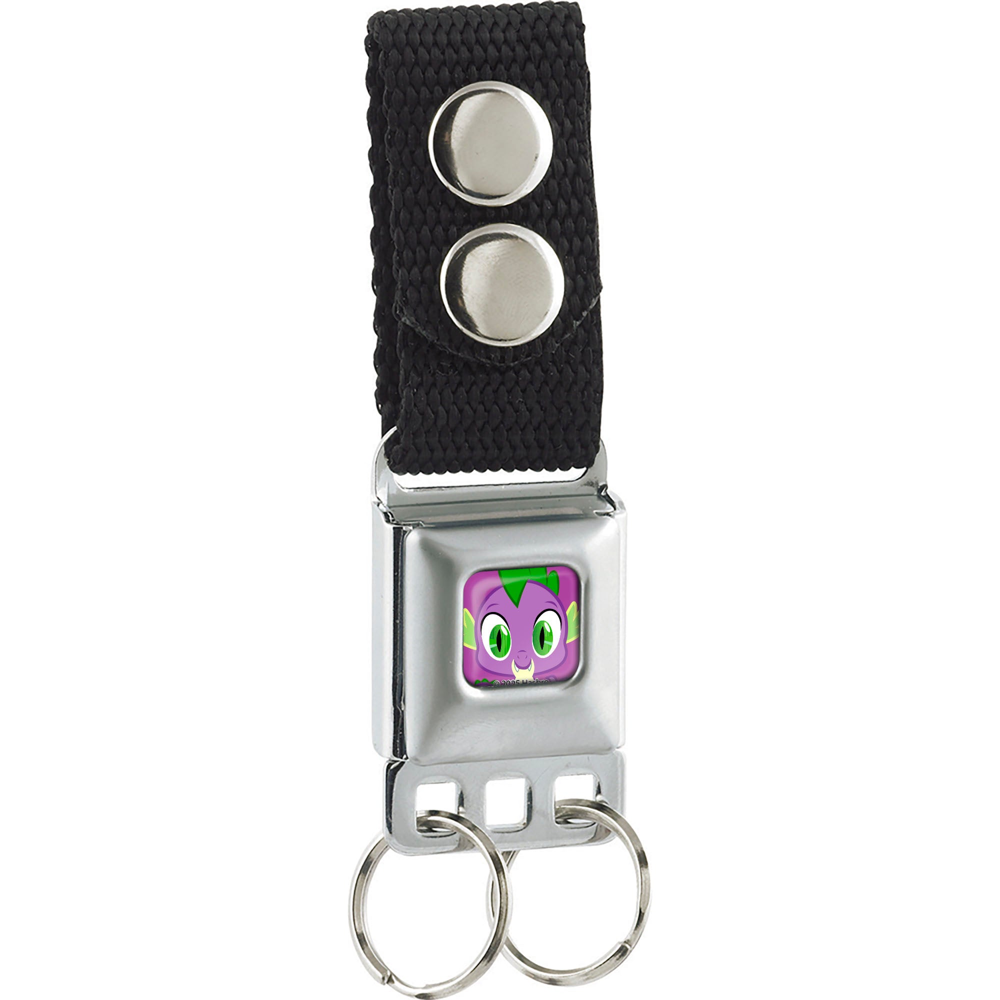 Keychain - My Little Pony Spike Face Close-Up Full Color Lavender Keychains Hasbro