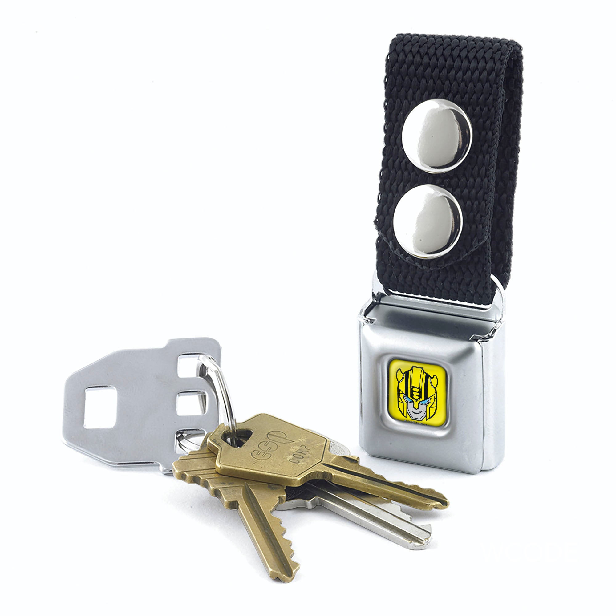 Keychain - Transformers Bumble Bee Face Full Color Yellow Keychains Transformers