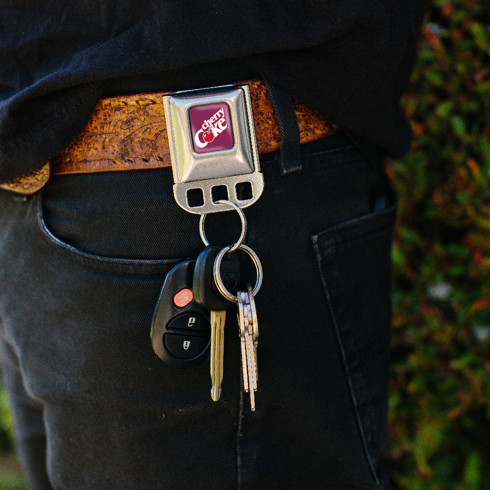 Keyholder - CHERRY COKE Logo Full Color Burgundy Key Holders Coca-Cola