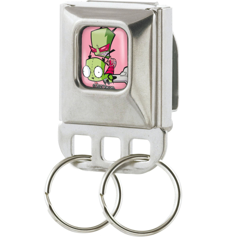 Keyholder - Invader Zim and GIR Dog Costume Pose Full Color Pink Key Holders Invader Zim