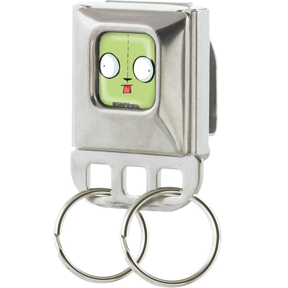 Keyholder - Invader GIR Face Close-Up Full Color Green Key Holders Invader Zim
