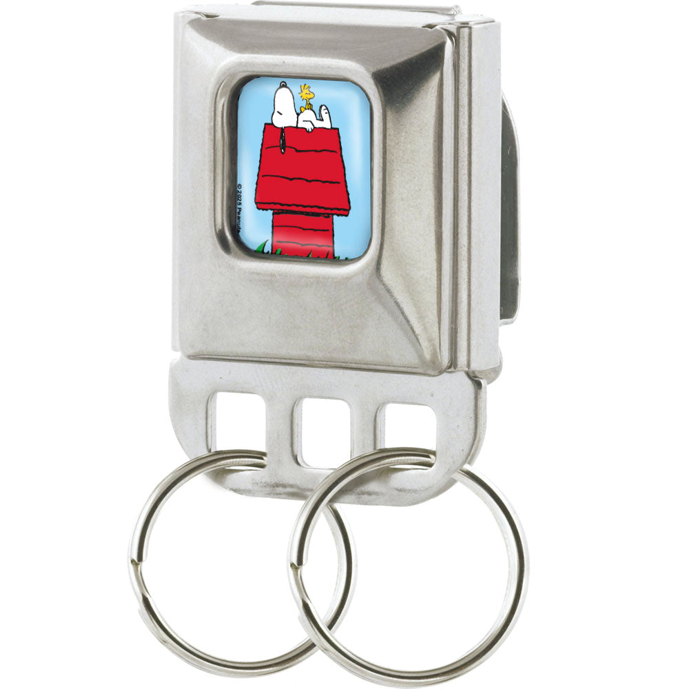 Keyholder - Peanuts Snoopy Napping with Woodstock on Dog House Full Color Blue Key Holders Peanuts