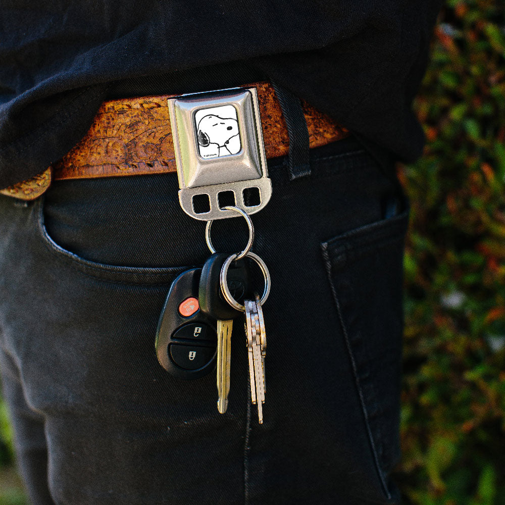 Keyholder - Peanuts Snoopy Face Full Color White Key Holders Peanuts