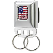 Keyholder - American Flag Distressed Full Color Red/White/Blue/Black Key Holders Buckle-Down