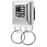 Keyholder - American Flag Distressed Full Color Black/White Key Holders Buckle-Down