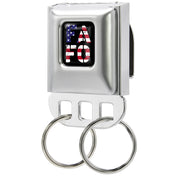 Keyholder - FAFO Americana Text Distressed Full Color Black/Blue/White/Red Key Holders Buckle-Down
