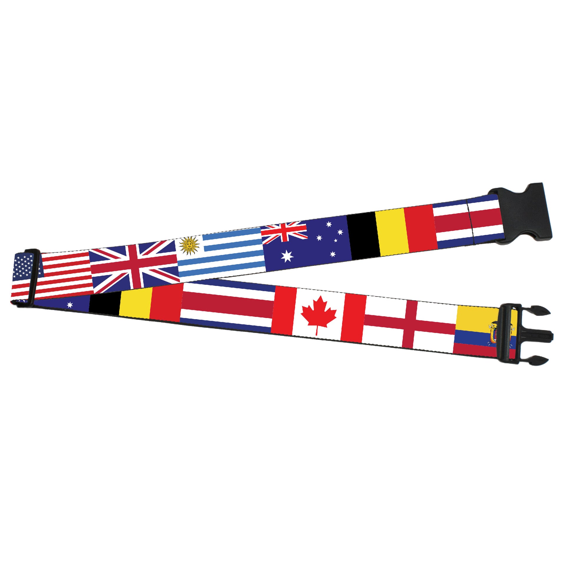 Luggage Strap - 2.0" - Soccer Fan World Cup Team Country Flags Luggage Straps Buckle-Down