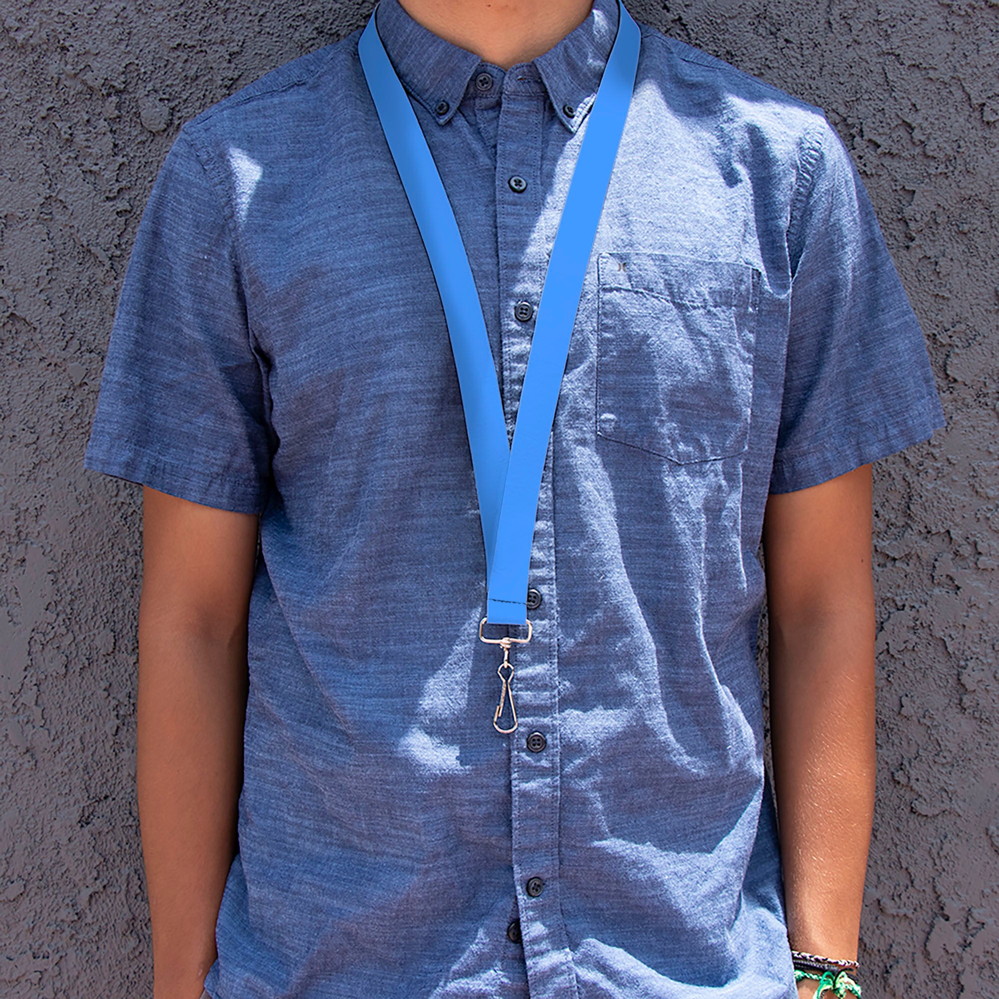 Lanyard - 1.0" - Baby Blue Lanyards Buckle-Down