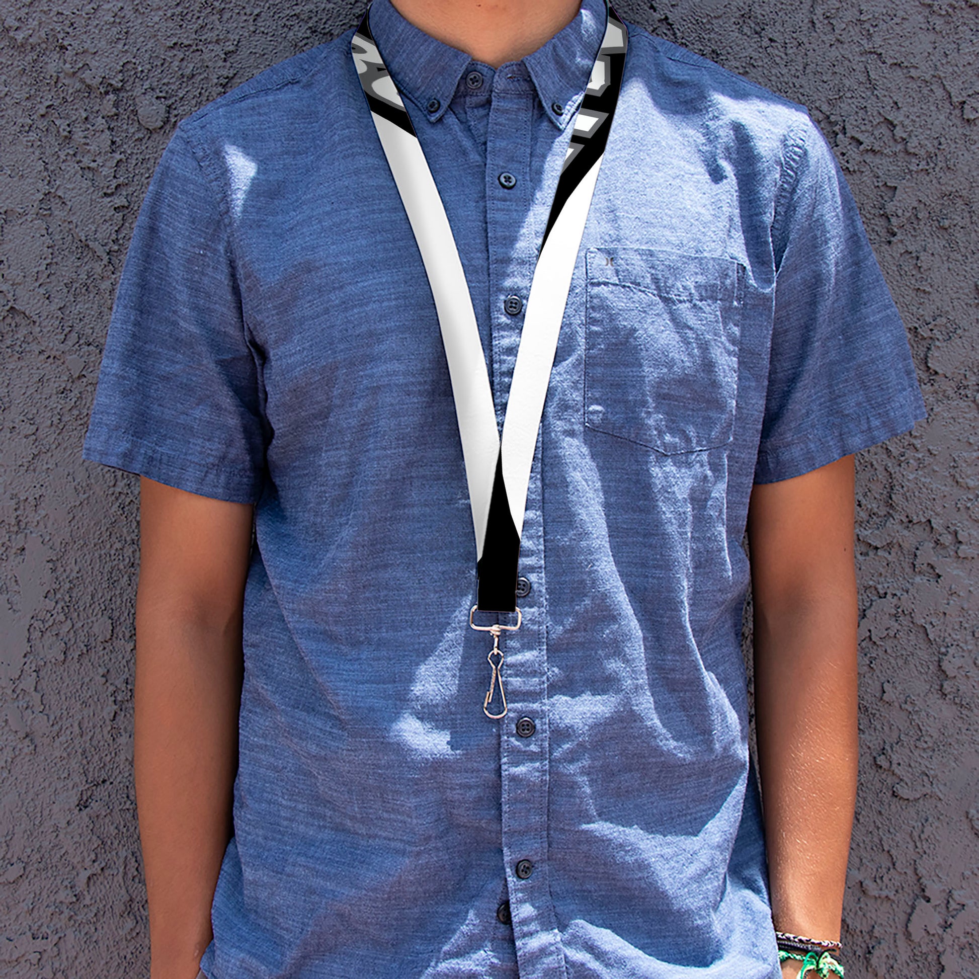 Lanyard - 1.0" - White Lanyards Buckle-Down