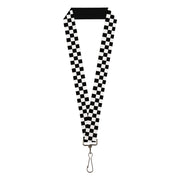 Black and White Checkered Lanyard - 1.0" Lanyards Buckle-Down