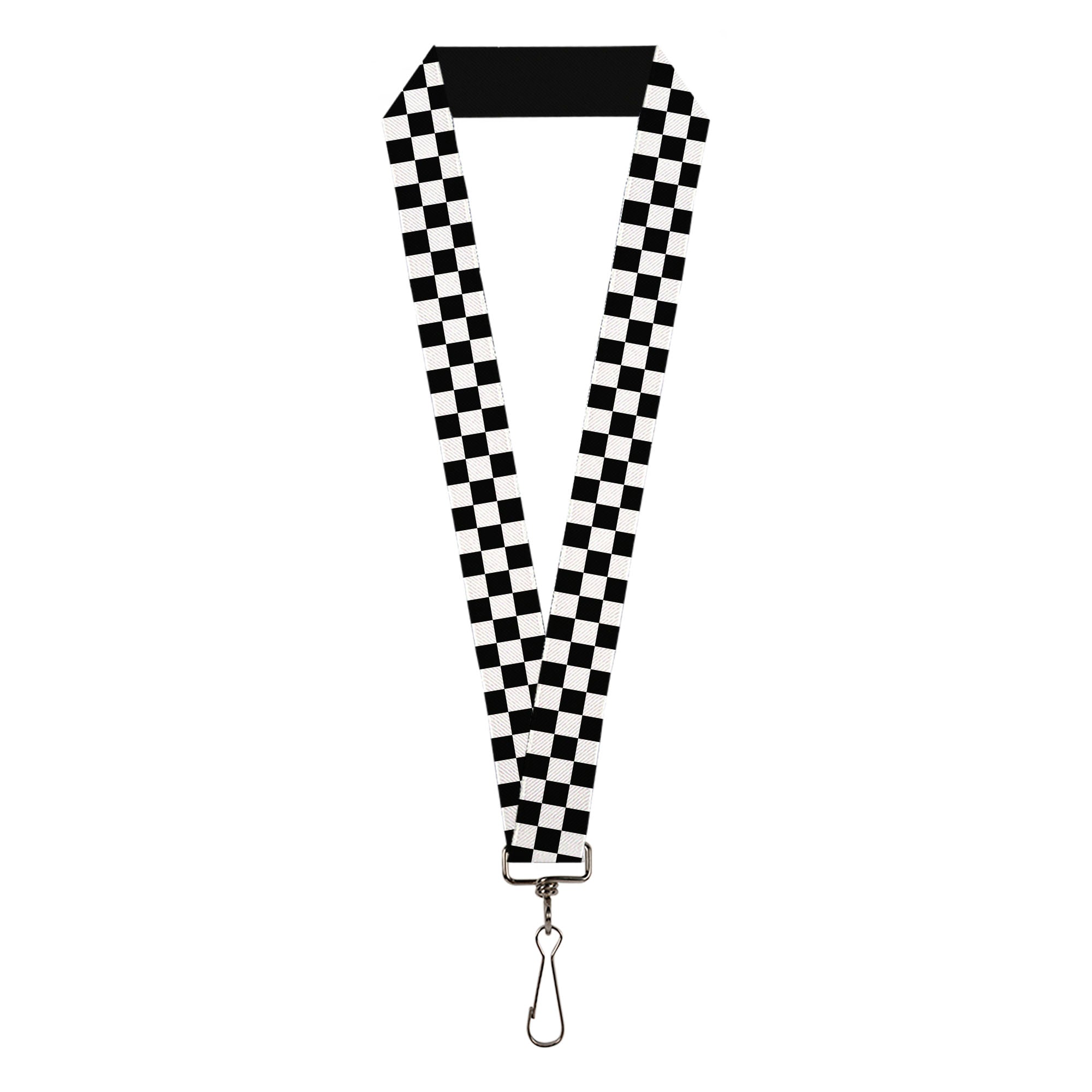 Black and White Checkered Lanyard - 1.0" Lanyards Buckle-Down