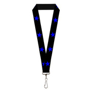 Lanyard - 1.0" - Star Black Blue Lanyards Buckle-Down