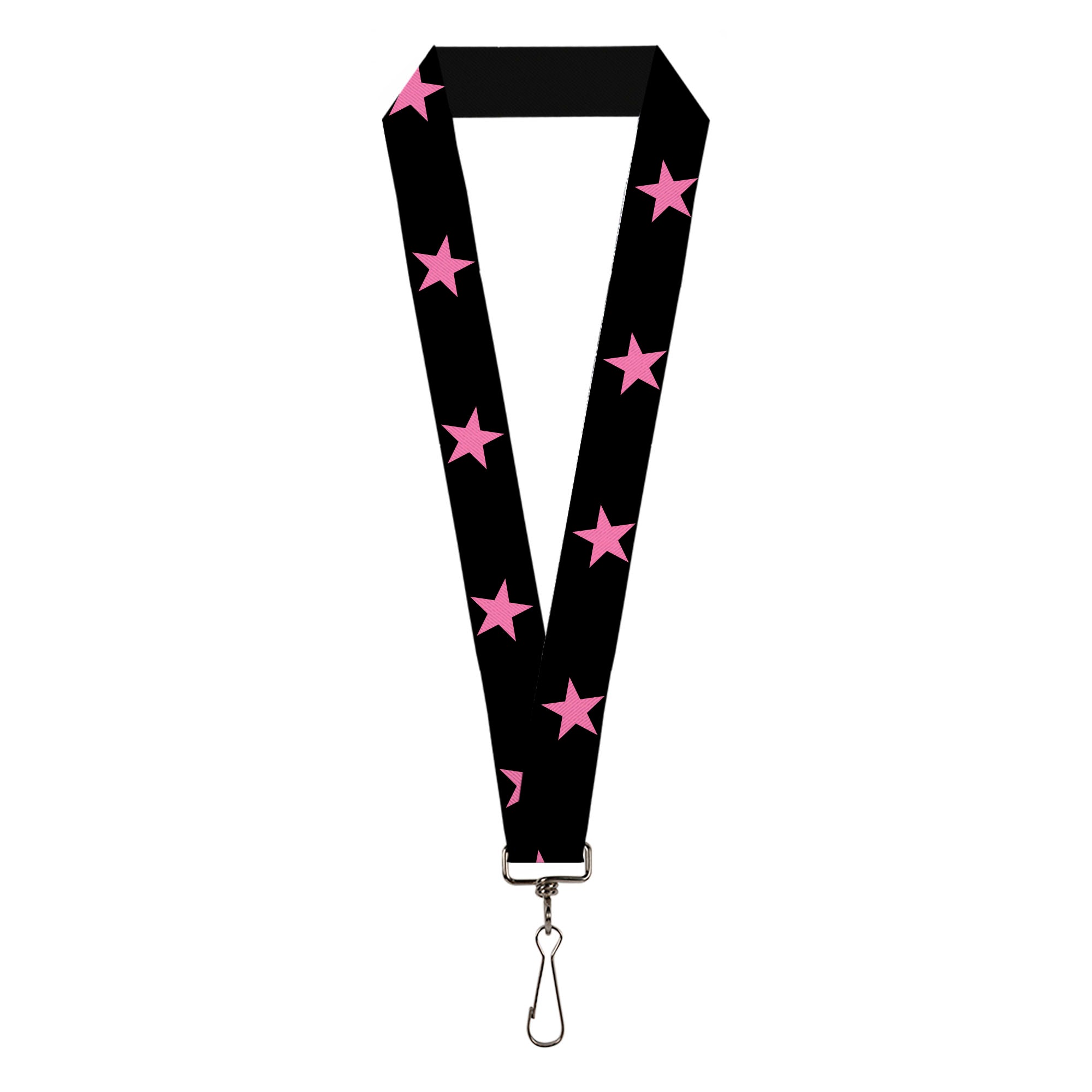 Lanyard - 1.0" - Star Black Pink Lanyards Buckle-Down