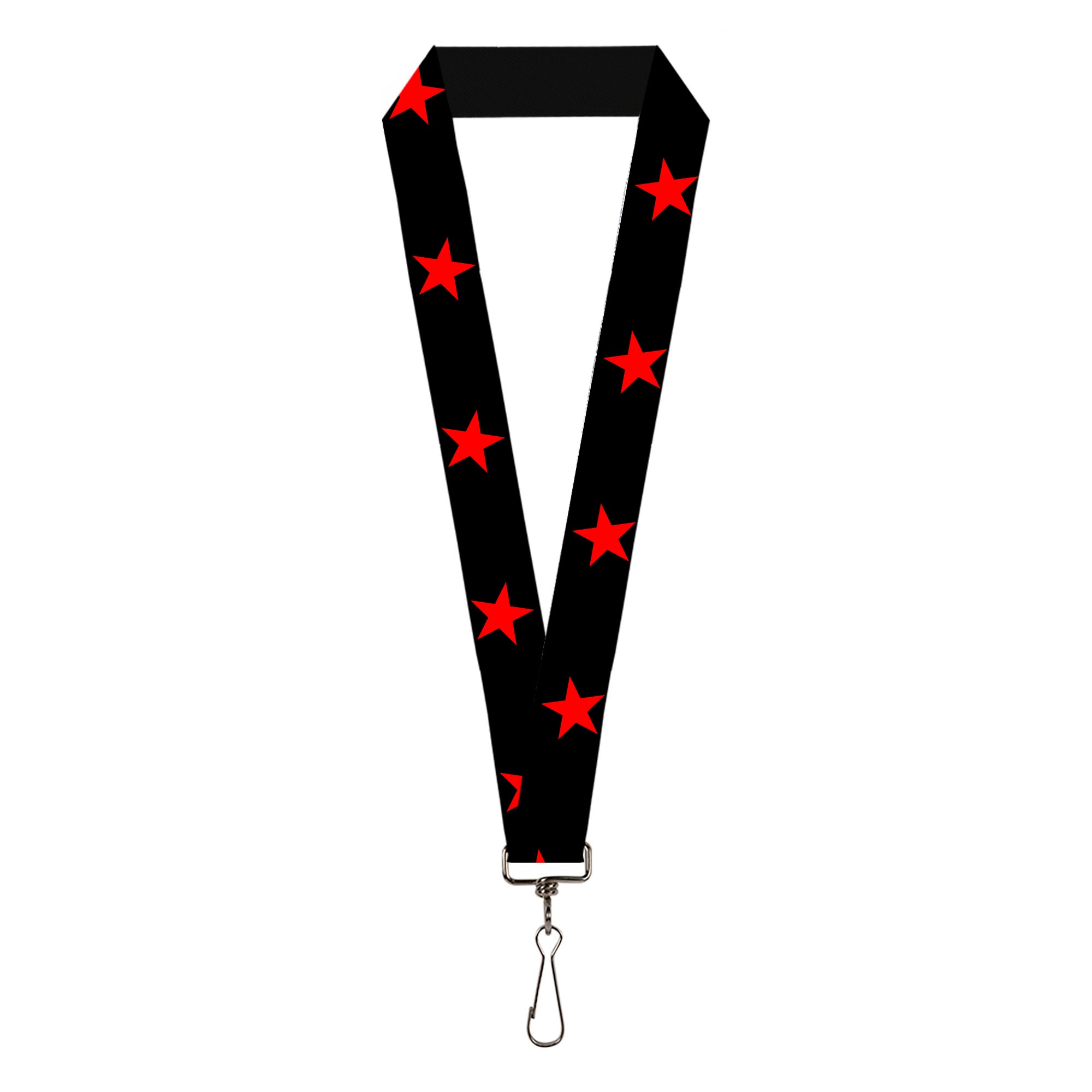 Lanyard - 1.0" - Star Black Red Lanyards Buckle-Down