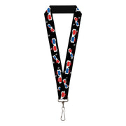 Lanyard - 1.0" - 3-D Glasses Dripping w Stars Lanyards Buckle-Down