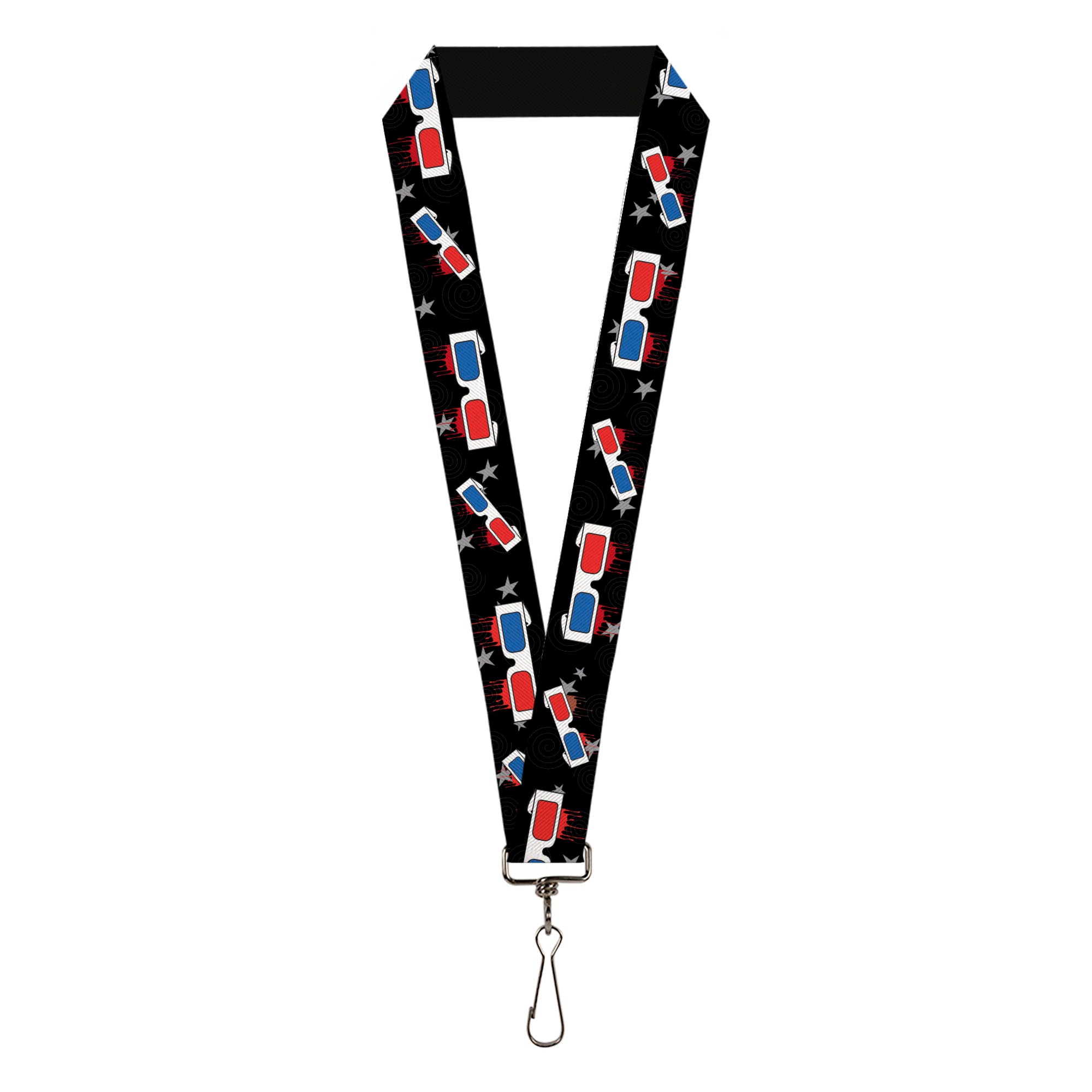 Lanyard - 1.0" - 3-D Glasses Dripping w Stars Lanyards Buckle-Down