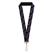 Lanyard - 1.0" - 3-D Glasses Black Lanyards Buckle-Down