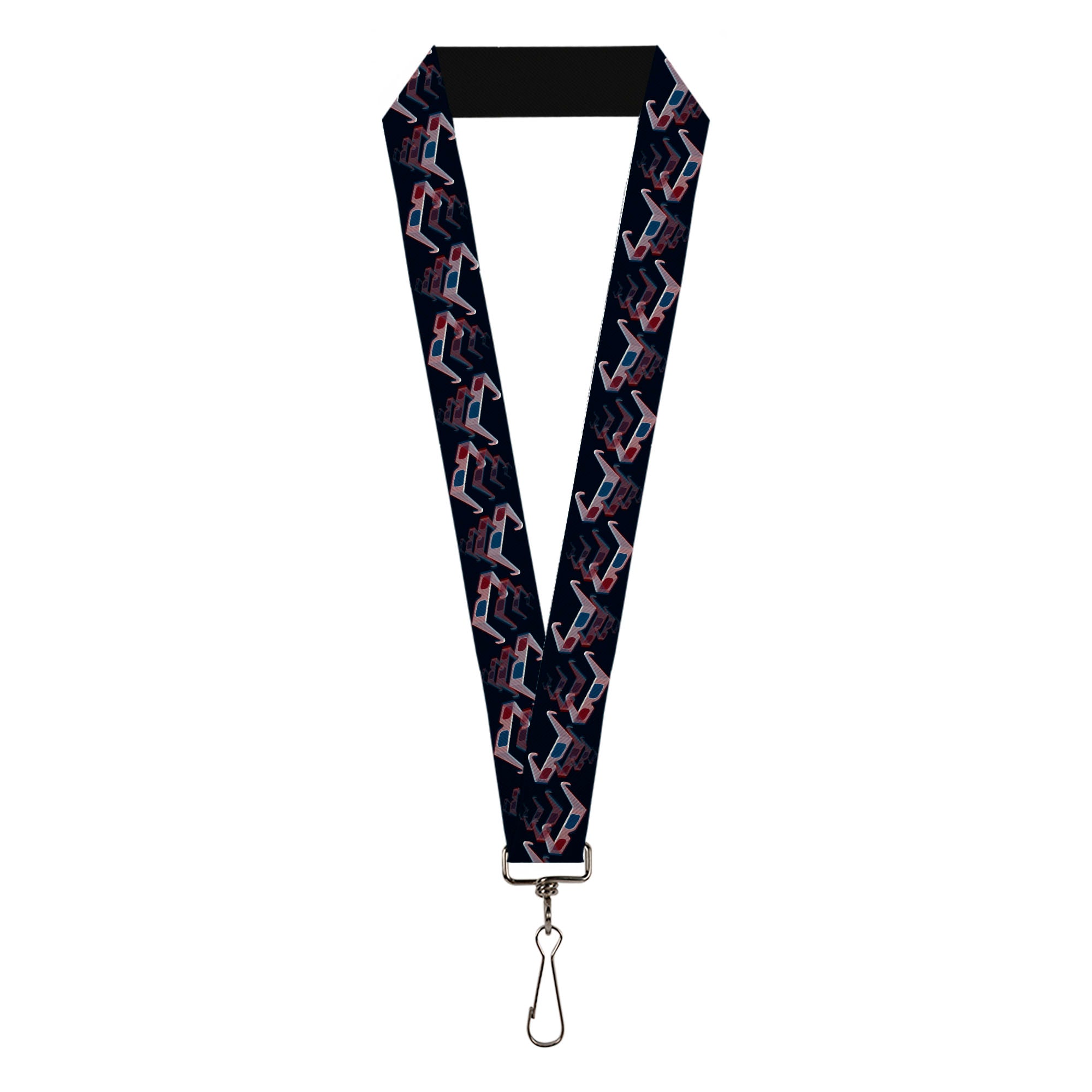 Lanyard - 1.0" - 3-D Glasses Black Lanyards Buckle-Down