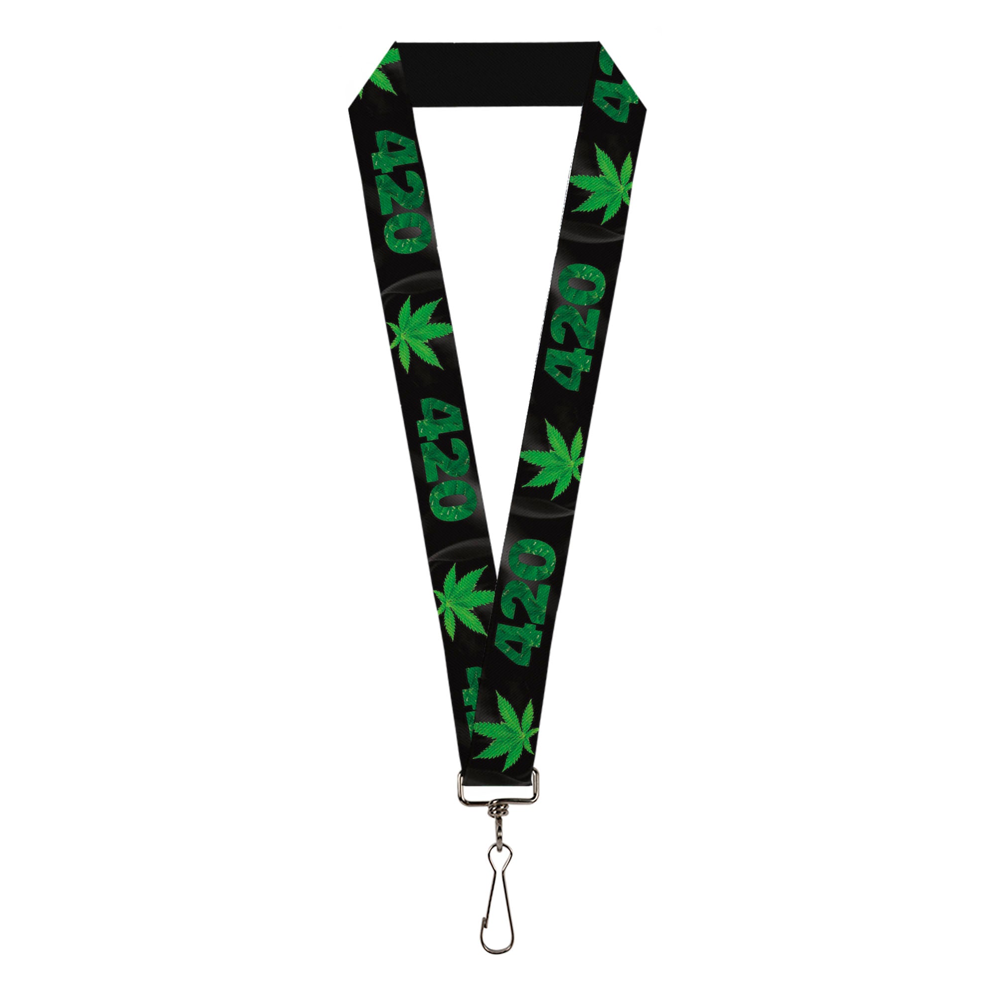 Buckle-Down Lanyard - 420/Pot Leaf Black/Smoke/Green Lanyards Buckle-Down