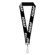 Lanyard - 1.0" - #DBAP Hash Tag Text Black/White Lanyards Buckle-Down