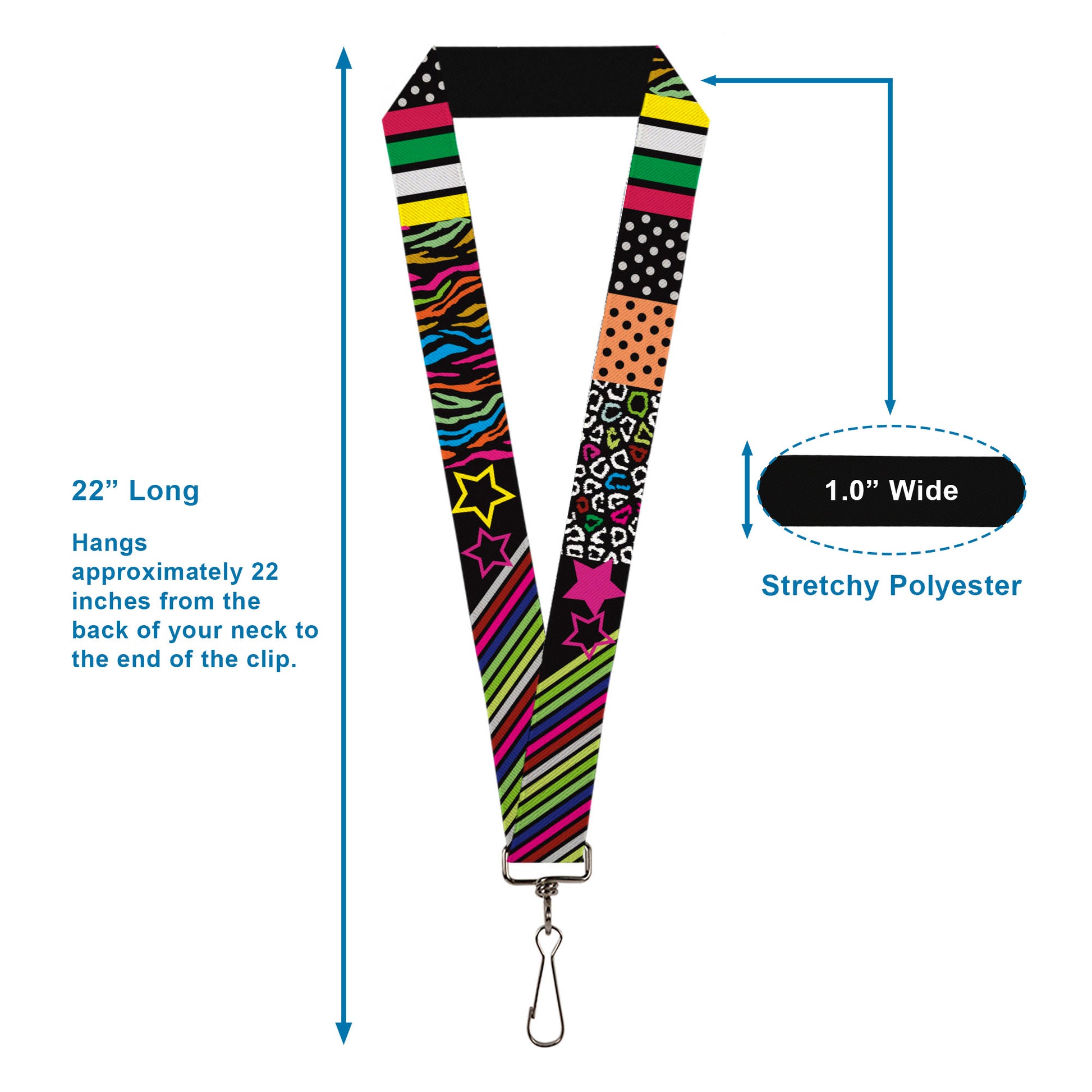 Lanyard - 1.0" - Animal Skins & Stripes 1 Lanyards Buckle-Down