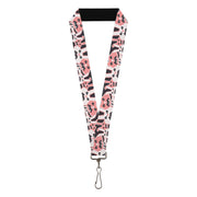 Lanyard - 1.0" - Angry Bunnies Gray Pinks Lanyards Buckle-Down