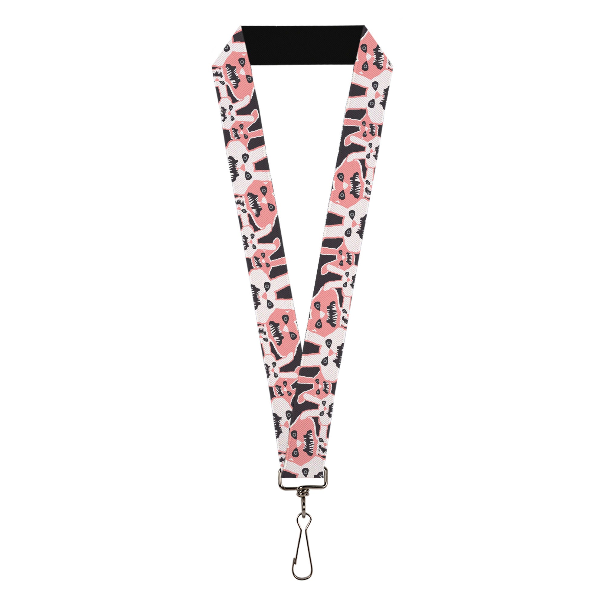 Lanyard - 1.0" - Angry Bunnies Gray Pinks Lanyards Buckle-Down