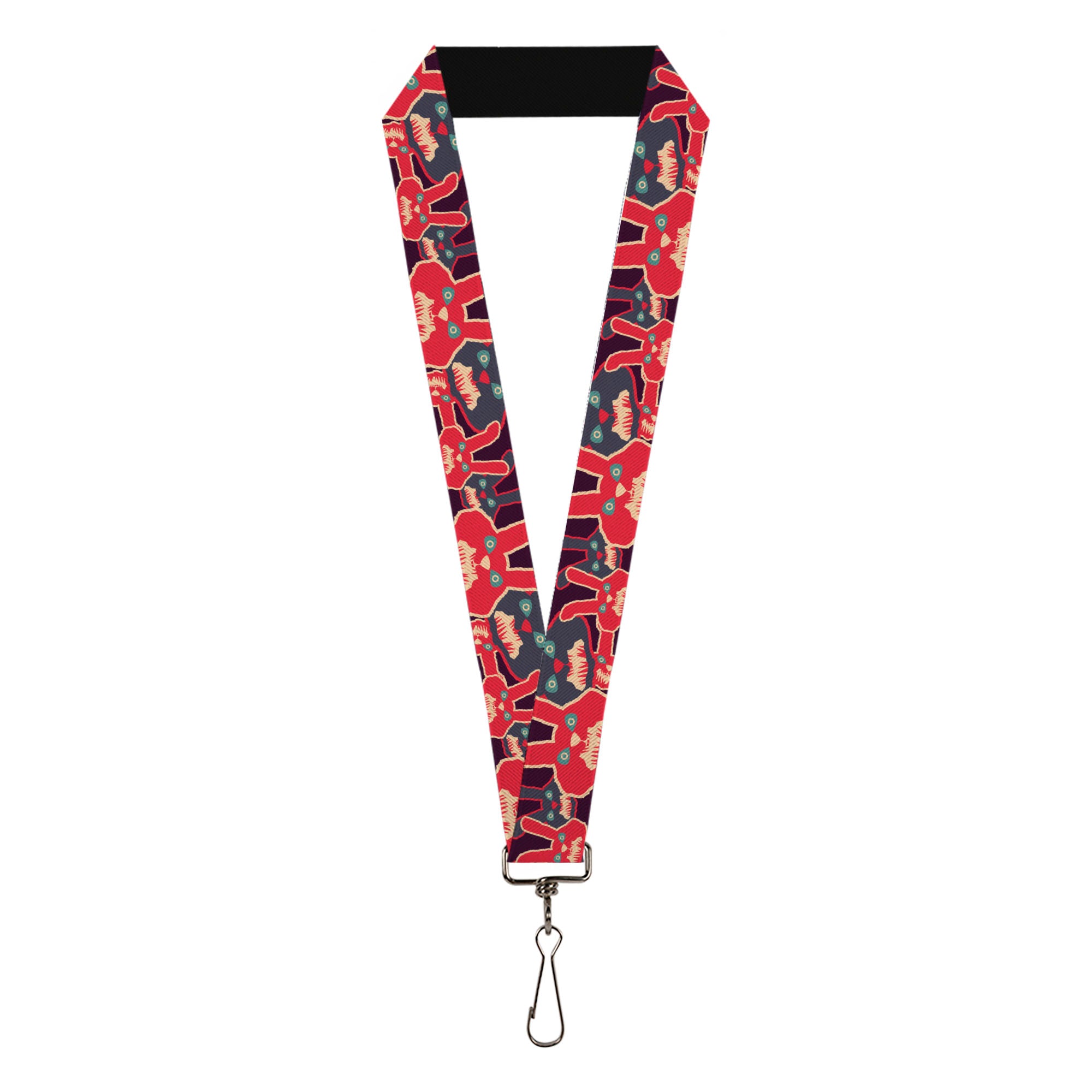 Lanyard - 1.0" - Angry Bunnies Purple Red Blue Lanyards Buckle-Down