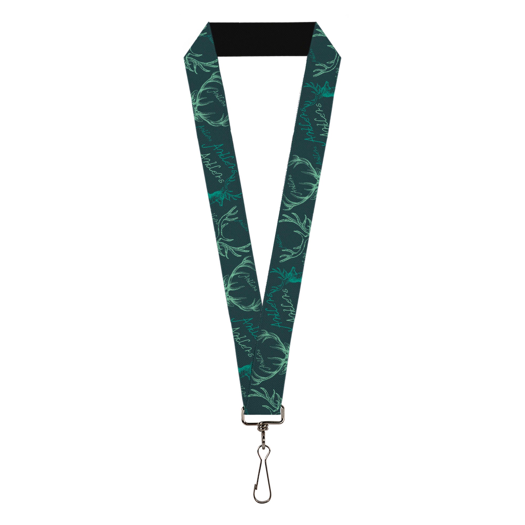 Lanyard - 1.0" - Antlers Turquoise Lanyards Buckle-Down