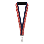 Lanyard - 1.0" - American Flag Stripe Lanyards Buckle-Down