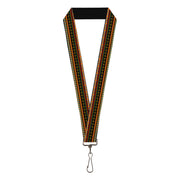 Lanyard - 1.0" - Aztec5 Reds Blues Greens Yellows Lanyards Buckle-Down