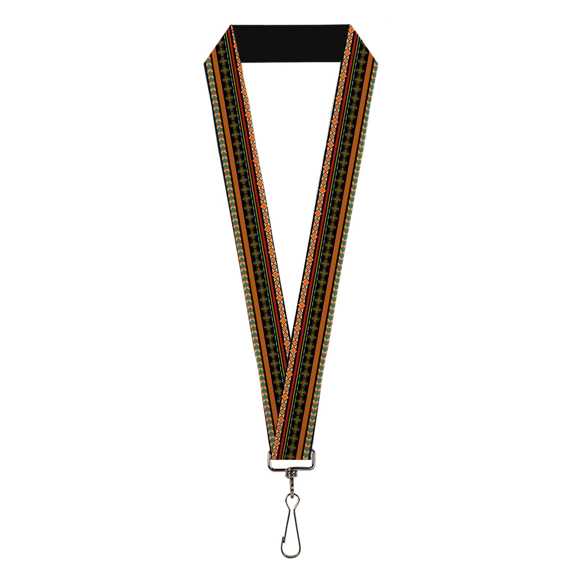 Lanyard - 1.0" - Aztec5 Reds Blues Greens Yellows Lanyards Buckle-Down