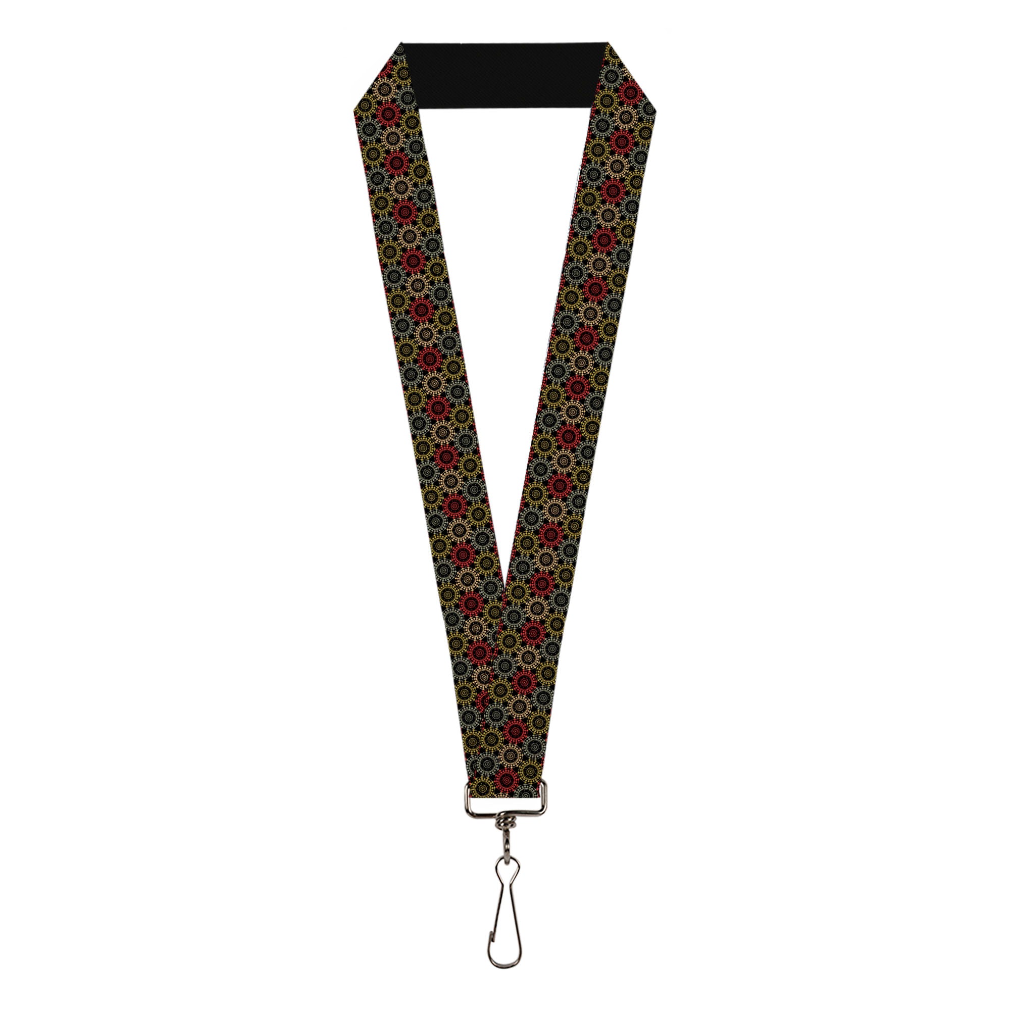 Lanyard - 1.0" - Aboriginal Black Cream Multi Color Lanyards Buckle-Down