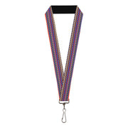 Lanyard - 1.0" - Aztec 15 Blues Yellow Orange Gray Lanyards Buckle-Down